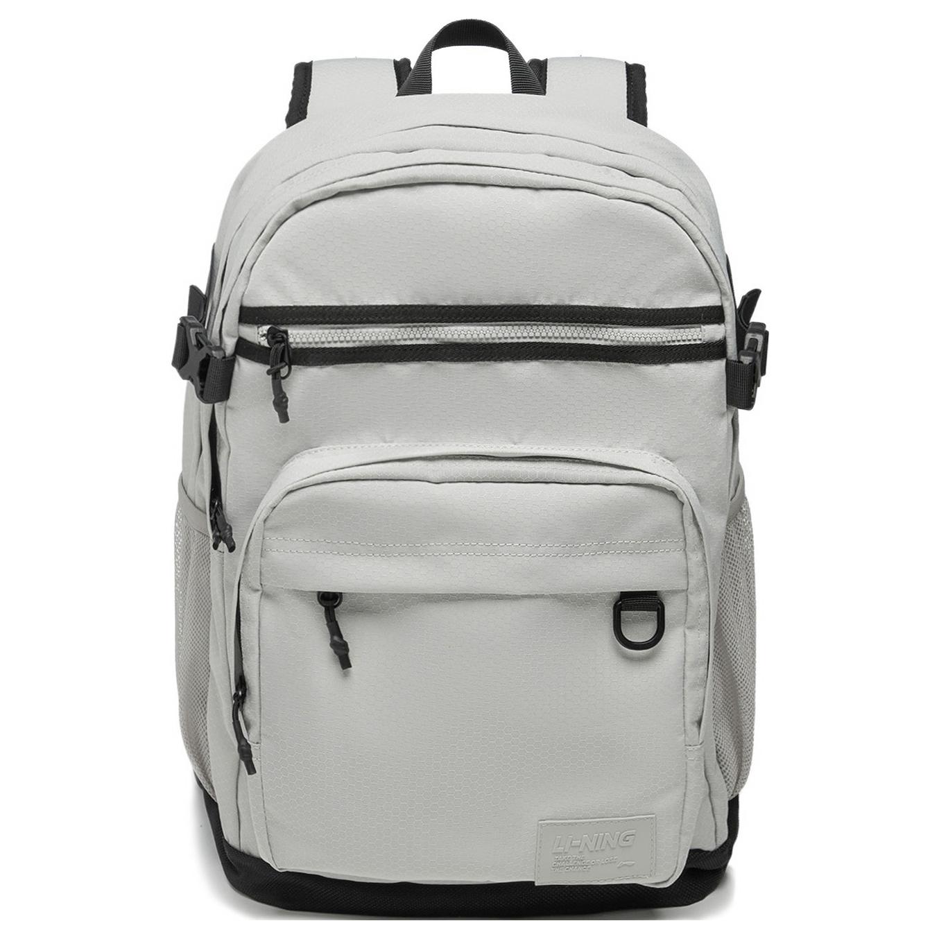 Li Ning Sports Life Collection Polyester Backpack Regular Unisex White ABST291-2 One Size