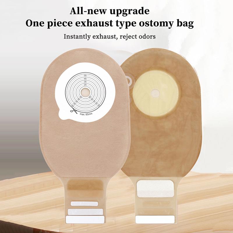 Odor Resistant Colostomy Bag 1Pcs 65mm Hole Drainable High Absorbency Disposable Ostomy Pouch for Travel