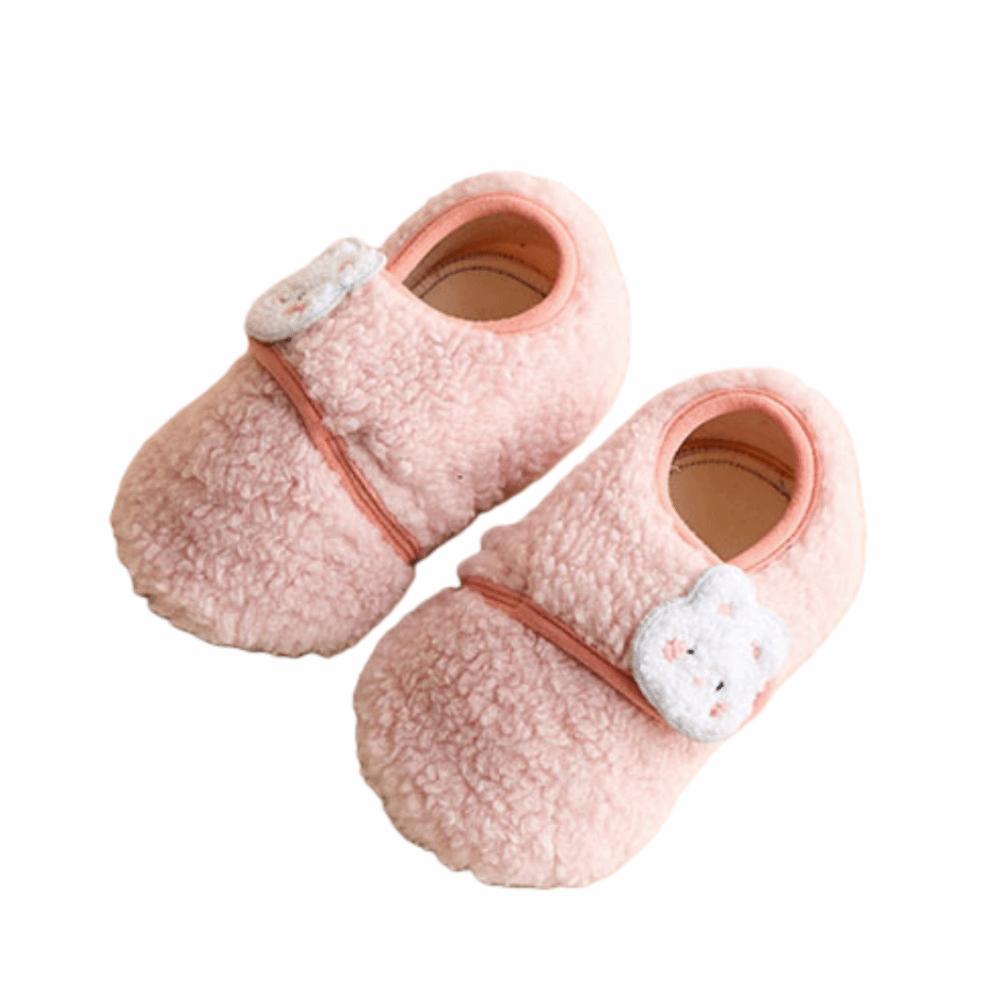 

Cartoon Kids Plush Slippers Rabbit Cat Bear Toddler Prewalkers Walking Practice L