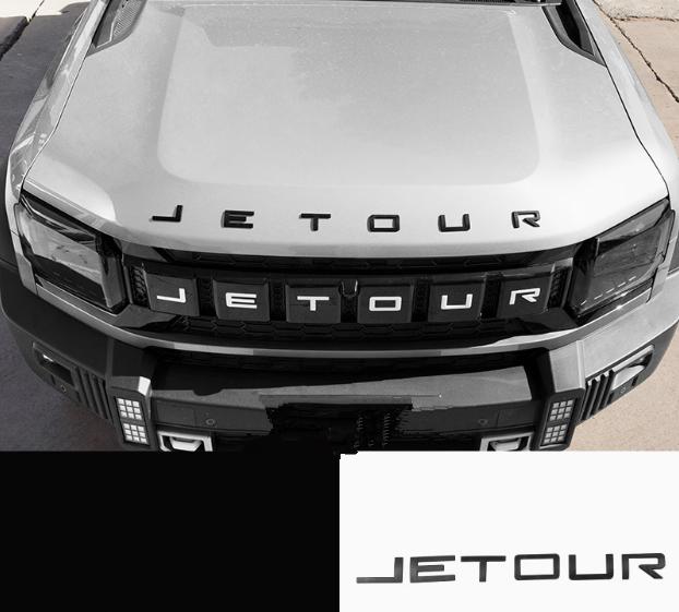 

Fit For JETOUR Traveler T2 2023-2025 Automobile ABS Bright Black Grille Letter Marking Sticker Auto Exterior Decoration Parts
