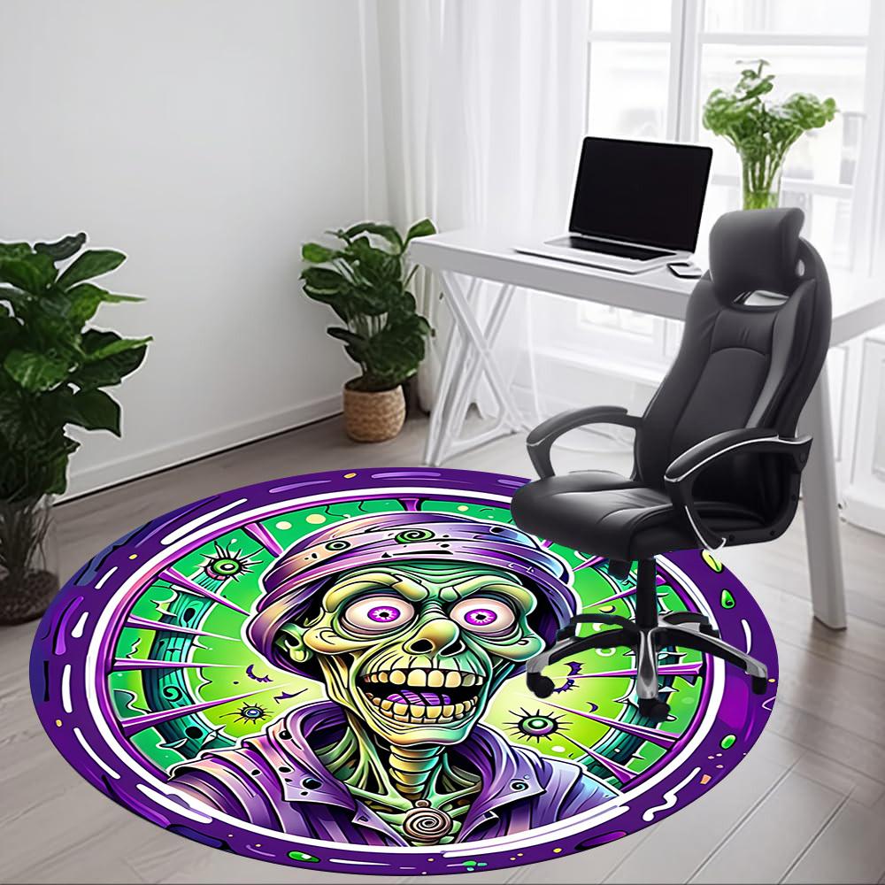 1 Stück Zombie-Kunstwerk Stuhl Teppich für Büro, Rutschfest, Weich und Langlebig Freizeit Teppich, Perfekt für Büro, Wohnzimmer yy251103154