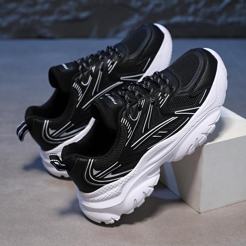 Fashion 2025 New Anti Slip Breathable Mesh Women's Running Shoes, Casual and Fashionable, Multi Functional Women's Dad Shoes Silvery