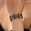 Handmade Inlaid Colored Horse Eye Full Diamond Bracelet Light Luxury Exquisite Bracelet