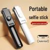 Bluetooth Selfie Stick with Detachable Beauty Light and Umbrella-Style Floor Tripod