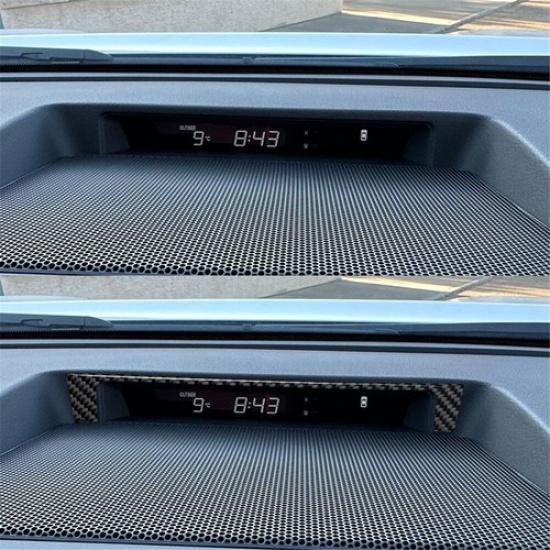 Carbon Fiber Interior Above Center Dash Display Cover Trim For Tundra/Sequoia