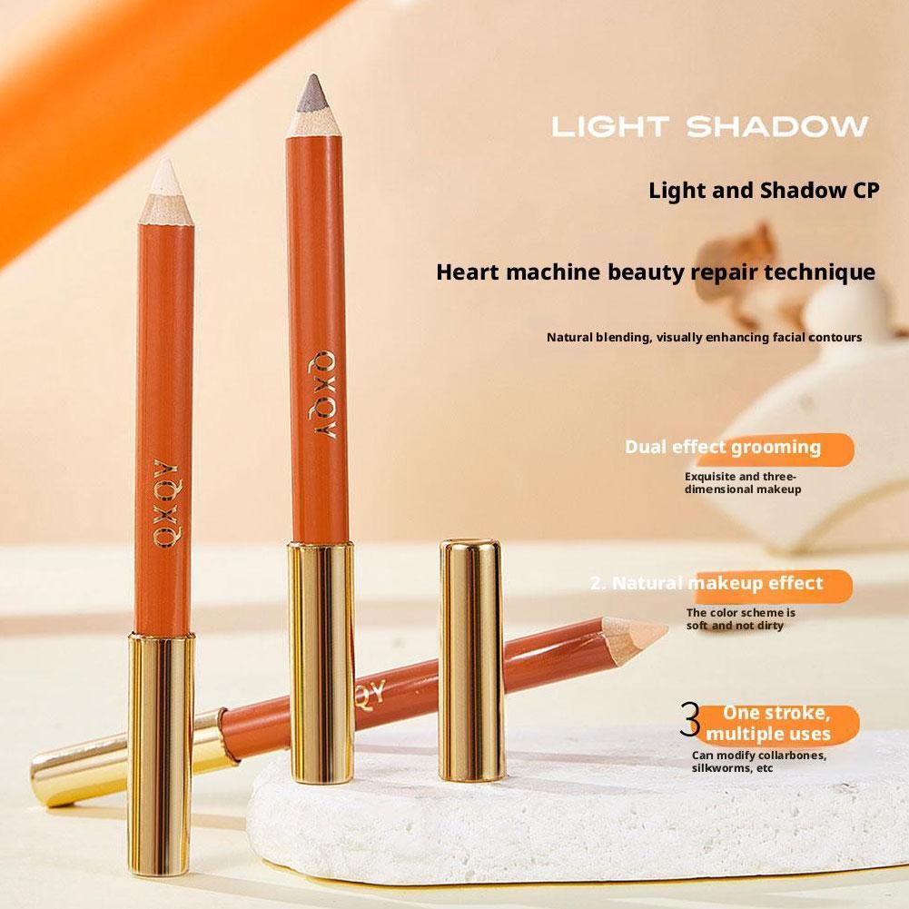 QXQY Creion Contur Stereoscopic cu Două Capete Stick Natural pentru Conturarea Nasului Shado de Iluminare Y7C1