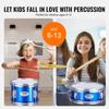 Kids Drum Set 3-Piece 14 in Beginner Drum Set for Child with Throne Blue