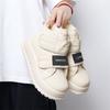 Warm Thick-soled Snow Boots for Women 2025 New Winter Velcro Velvet High-top Cotton Shoes Fashion Bread Short Boots for Women