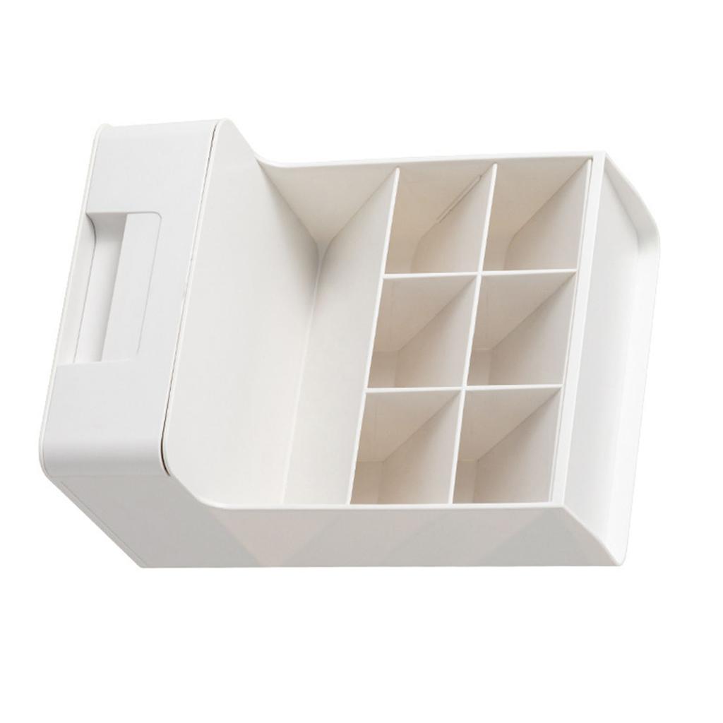 Desktop Storage Box Multi Compartments Pencil Sundry Holder with Drawer Plastic Stationery