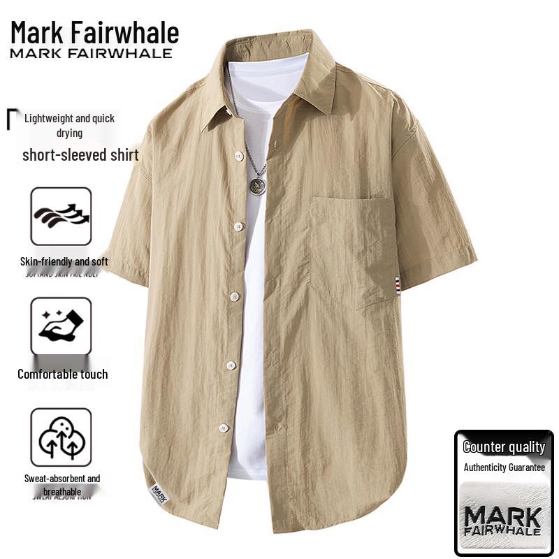 

Mark Fairwhale Men s Lightweight Casual Short-Sleeve Shirt L