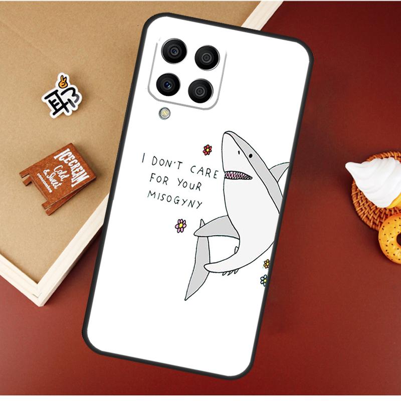 Cartoon Shark Case For Samsung Galaxy M55 M35 M15 M56 M36 M16 M06 M31 M13 M33 M53 M12 M32 M52 M14 M34 M54