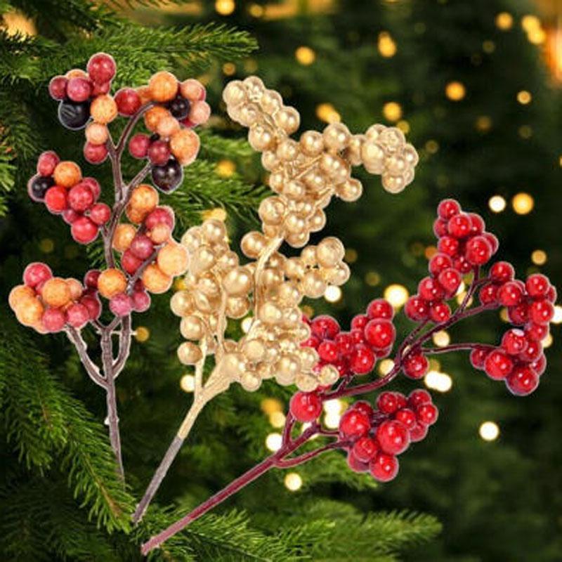 10pcs Artificial Berry Stems Christmas Berry Picks Decor Berries Branches