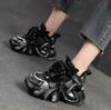 5CM Comfy Ladies Spring Summer Mixed Color Autumn Fashion Pigskin Leather Genuine Platform Wedge Chunky Sneaker Vulcanize
