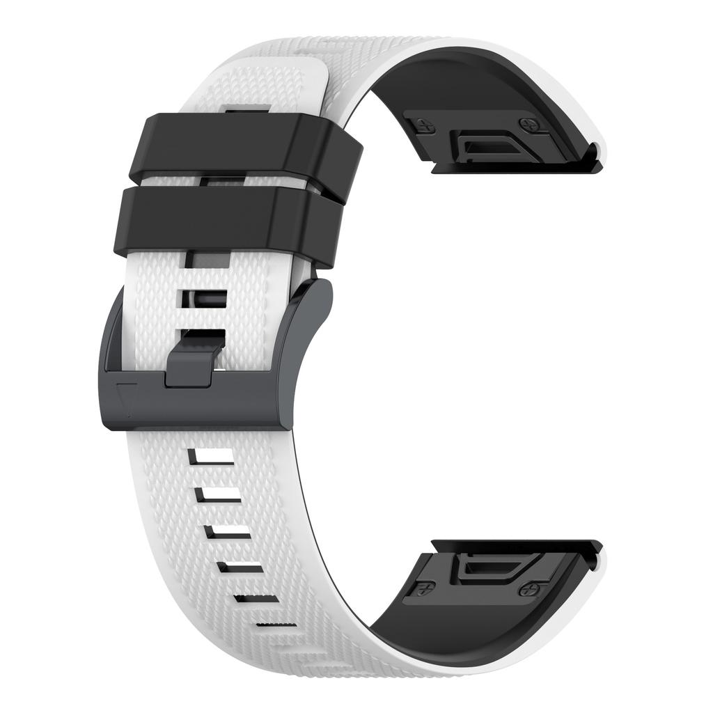 For Garmin Descent G1/Forerunner 935/Forerunner 945 Textured Silicone Wrist Watch Band Dual-Color Replacement Strap