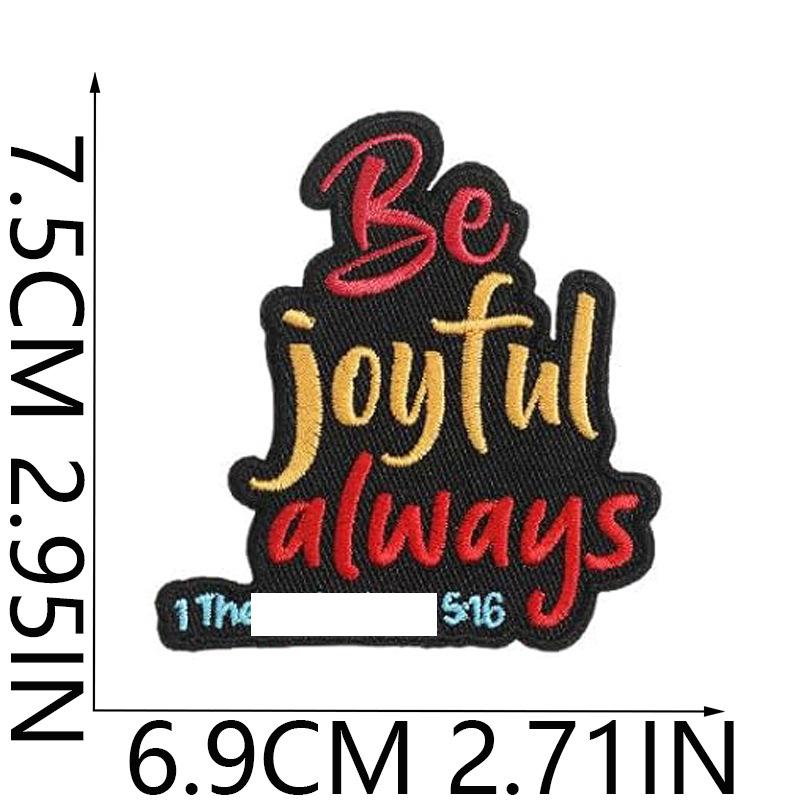 Encouraging Quotes Embroidery Cloth Sticker Inspirational Words Patch Sticker Computer Embroidery Label English Alphabet Embroidery Chapter Sticker Ir