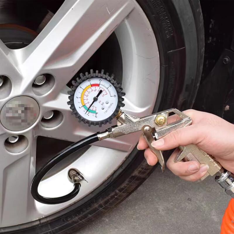Universal Tire Inflator with Pressure Gauge