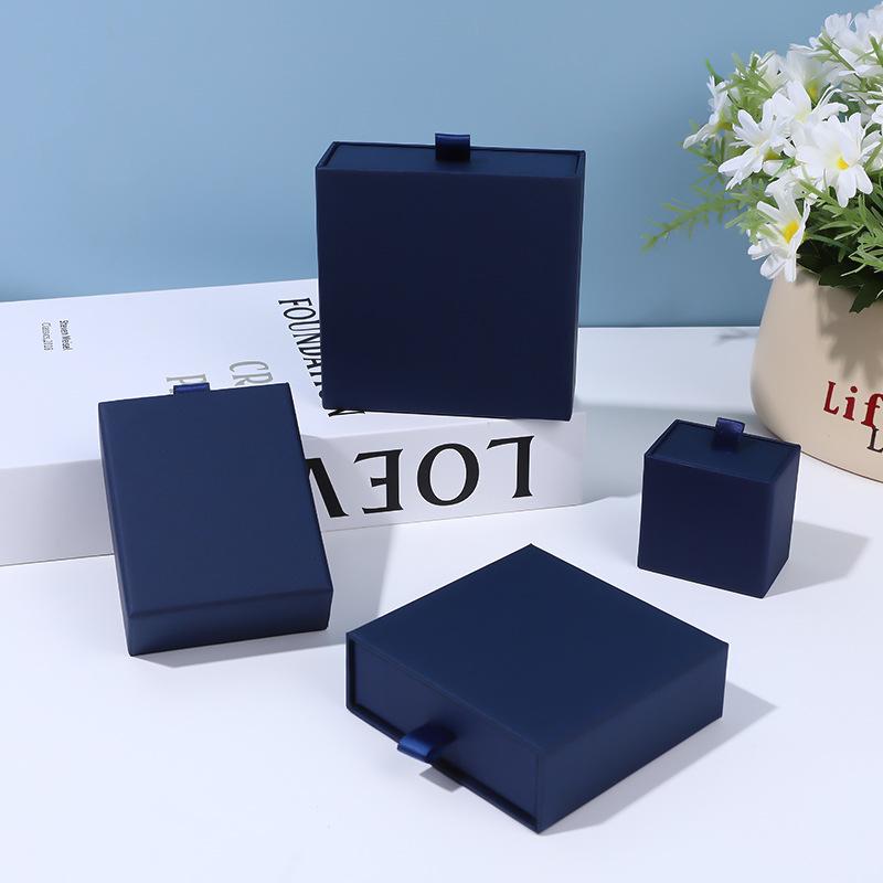 In-Stock Paper Packaging Jewelry Box for Necklace, Bracelet, Earrings - Cross-Border Hot-Selling Pull-Out Design