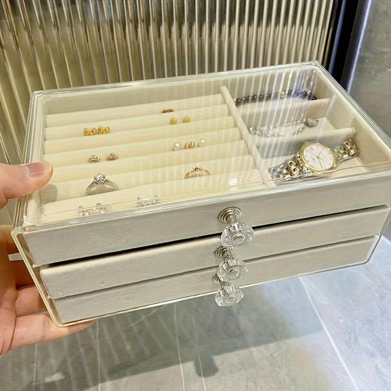 Acrylic Three-layer Drawer Style Lipstick, Skincare Jewelry Box, Earrings, Earrings, Necklaces, Jewelry Storage Box, Jewelry Box