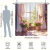 1pc Rose Shower Curtain - Sunlit Window, Pink Roses, Romantic Serene Design, Polyester, 70.8x70.8",  Modern Bathroom Decor