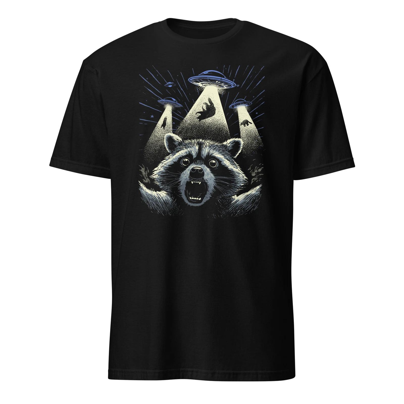 Alien Raccoon Shirt Raccoon UFO Selfie Alien Encounter T-Shirt Size S-3XL Gift L