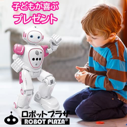 ROBOT PLAZA Radio-Controlled Robot Toy, Moving, Pink, Kids' Toy, Singing, Dancing, Rechargeable, Gesture Control, Infrared Controller, Birthday Gift f