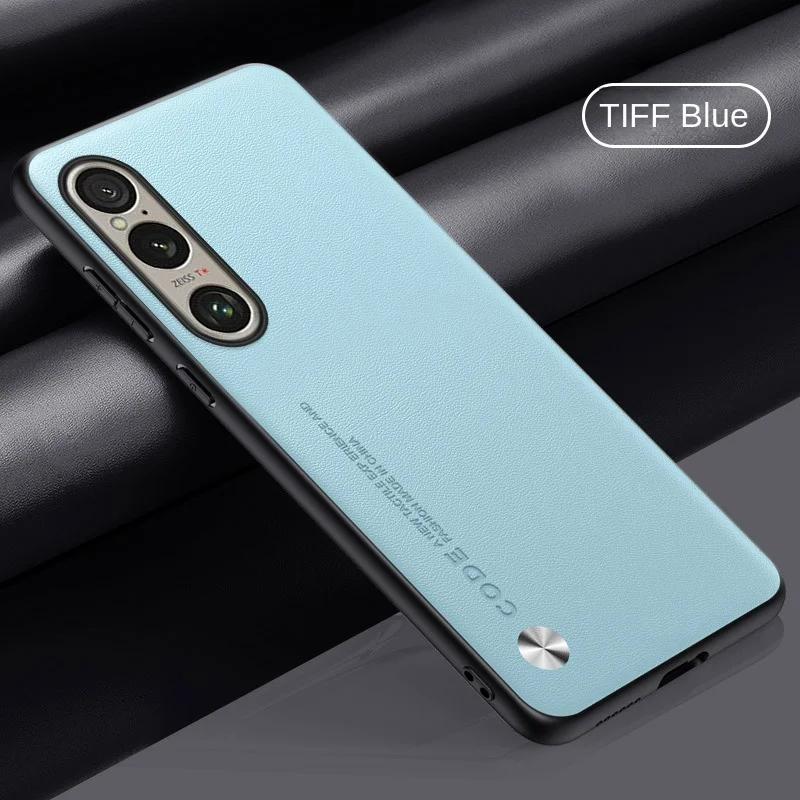 Carbon Fiber Plain Leder Telefon Fällen Für Sony Xperia 10 VI 5 V 1 IV Matte Silikon Weiche Stoßstange Abdeckung Für sony Xperia 1 VI 10 V 5 IV