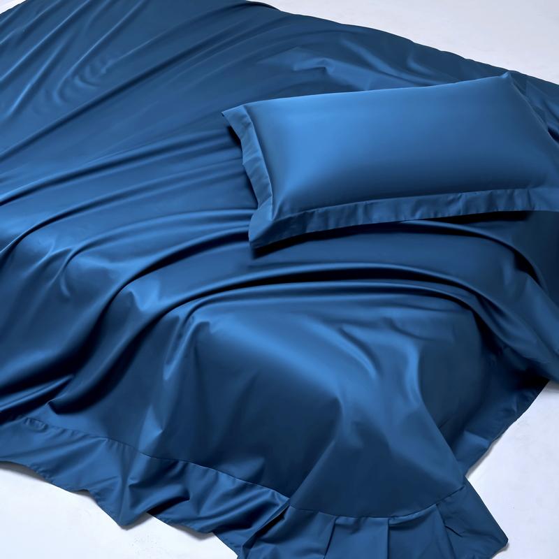 Weiches 100% ägyptische Baumwolle Bettwäscheset, 1000 Fadenzahl 4/6-teiliges Bettwäscheset, Luxuriös seidig Spann- und Bettlaken Kissenbezug