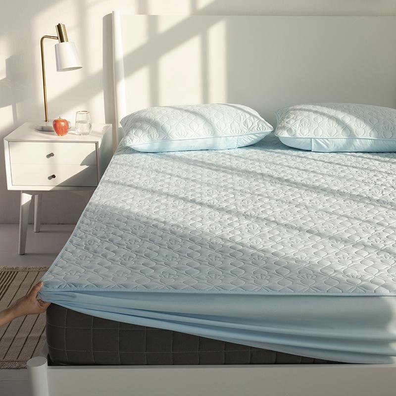 High-Density Quilted Cotton Mattress Protector with Pillowcase - Non-Slip, Thickened Fit