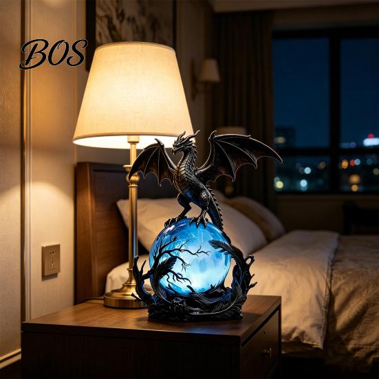 Dragon Wings LED Light Ornament USB Powered Light, Gothic Style Decorative Ornament, Lantern Decor Bedside Desk Lamp for Holiday Atmosphere,
