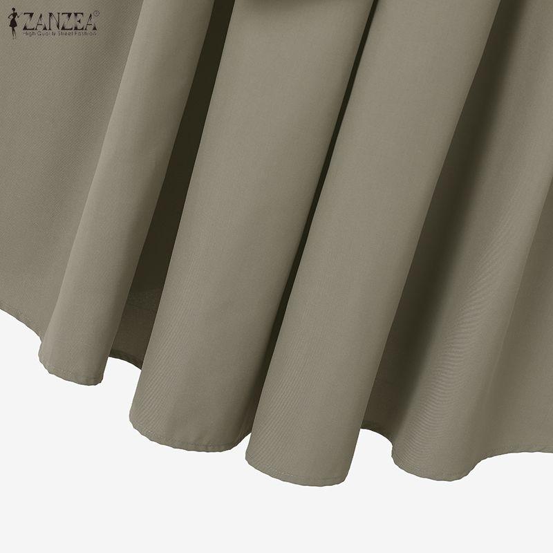 ZANZEA Women Long Sleeve Blazer and Midi Skirts Casual Two Piece Suit Sets