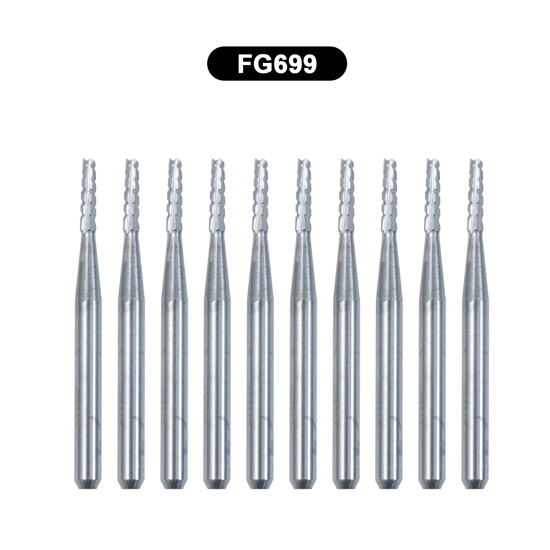

Durable And Safe 10Pcs/Box Dental Carbide Tungsten Burs Drill Tooth Extraction Burs Dental Carbide Ball Strawberries Dentistry Material Fg 1.6Mm
