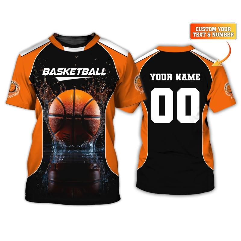 Outdoor Basketball Sports Men's T Shirt Personalization Name Print Short Sleeve Tee Fashion Breathable Clothing Summer Loose Top