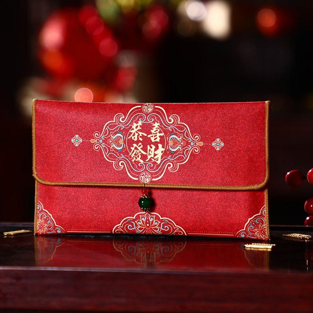 Chinese Style Lucky Money Bag Blessing Red Pocket New Year Red Envelopes  Celebration Party