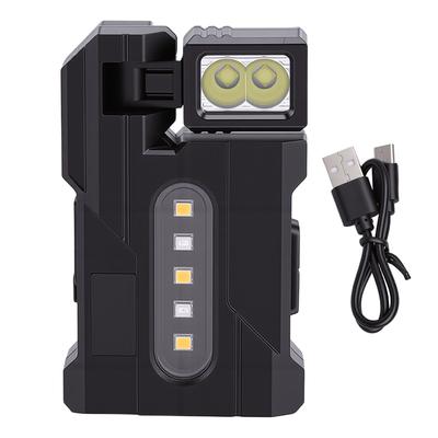 Torcia tascabile 180 gradi Testa rotante Magnetica Ricaricabile Mini torcia Luce da lavoro con display digitale per