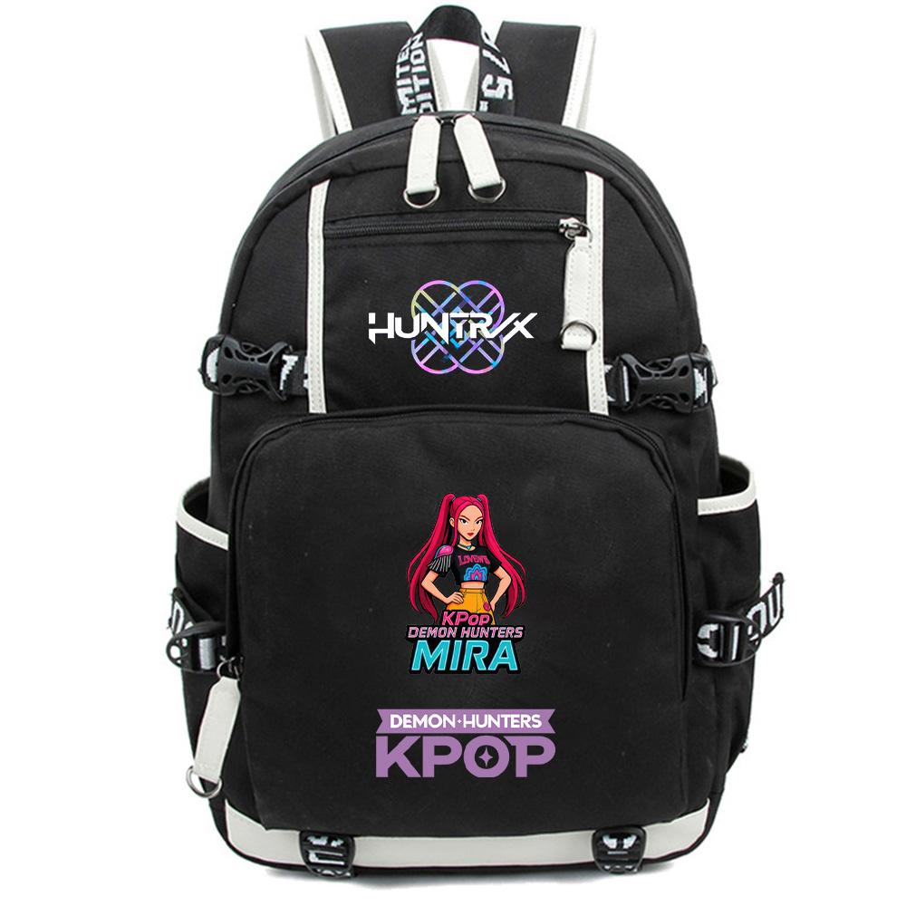 Anime Cartoon K-Pop Demon Hunters Backpack Large Capacity Bookbag for Student Boy Girl Schoolbag Outdoor Waterproof Laptop Travel Bag Mochila