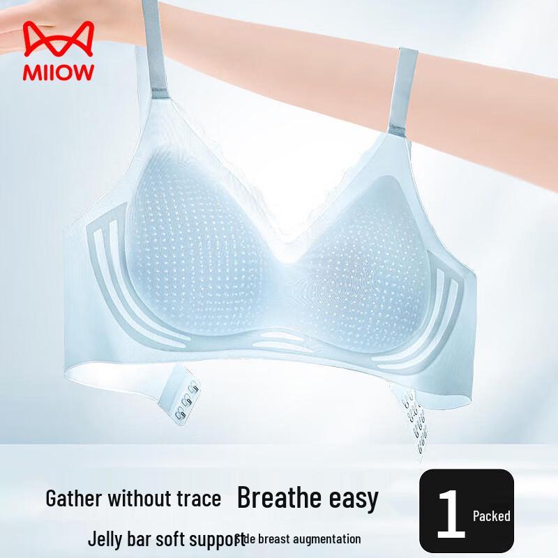 MaoRen Women's Seamless Cooling Ice Silk Wireless Bra
