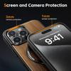 Eary for iPhone 16 15 Pro Max Case with Magsafe Kickstand 360°Rotatable Magnetic Stand Shockproof Protective Cover Unique Wooden