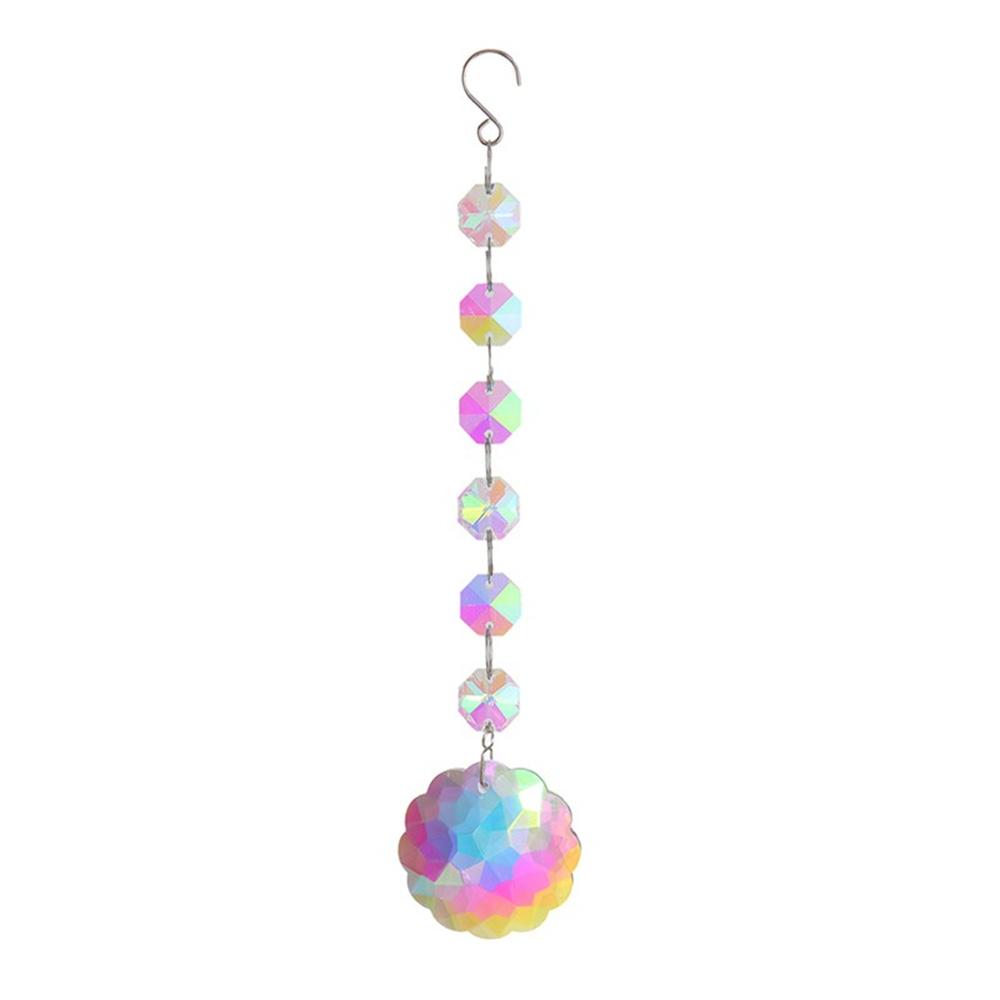 Star Moon Crystal Sun Catcher Bohemian Rainbow Maker Wind Chime Home Outdoor Garden Hanging Ornament Window Decoration New In