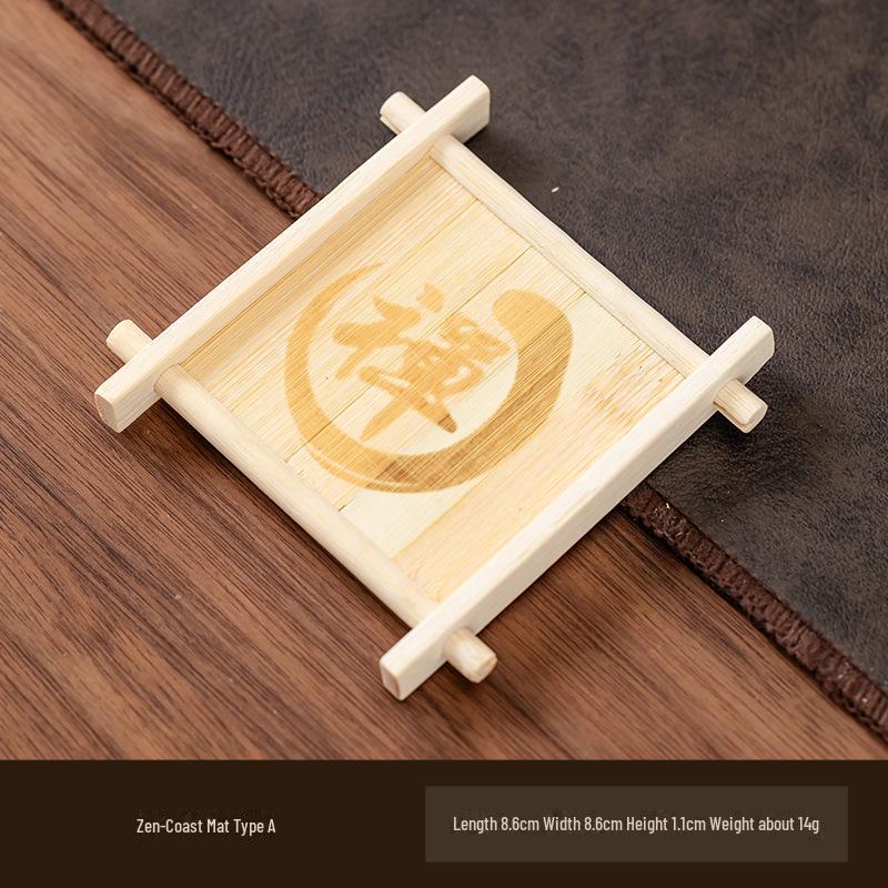 Bamboo Coaster & Decorative Tea Cup Tray