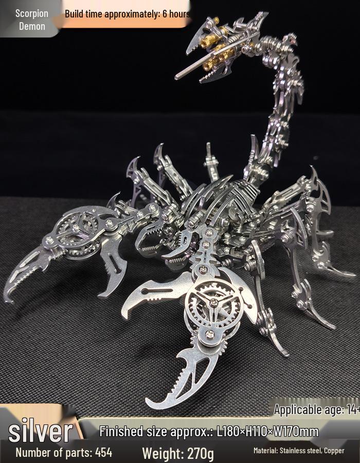 Dragon Zero Authentic Metal Scorpion Toy - 3D Mechanical Model Assembly Puzzle Gift