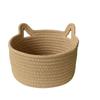 Panier de Rangement Rond en Corde de Coton Rotin Oreilles de Chat