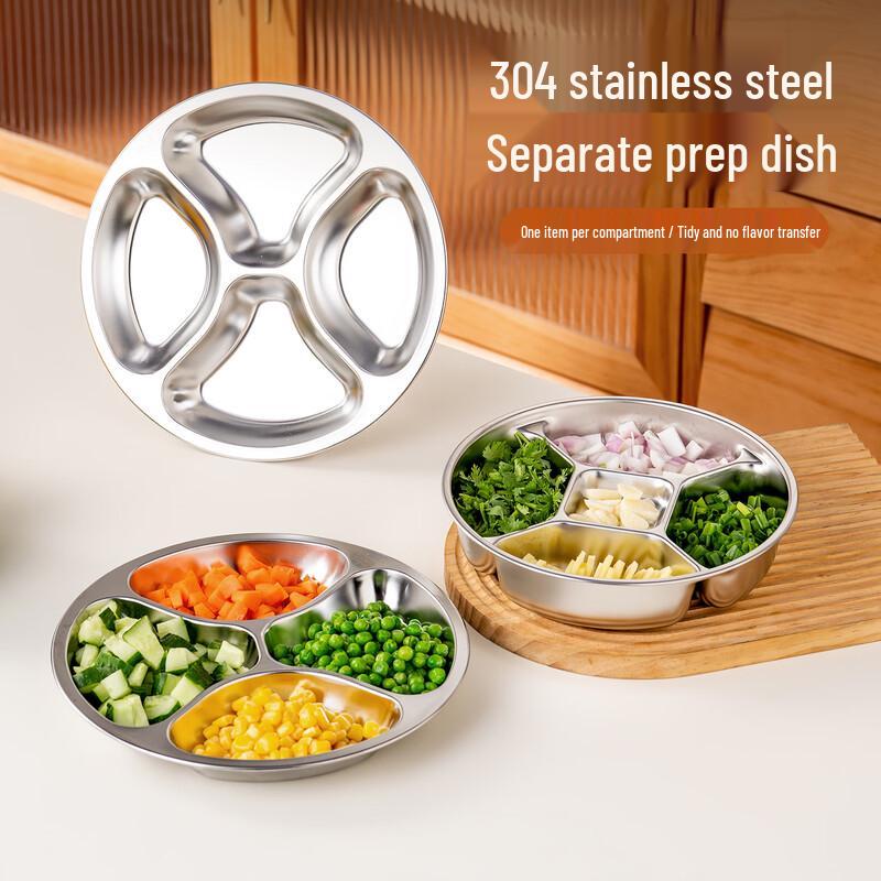 Onlycook 304 Stainless Steel Divided Deep Plate