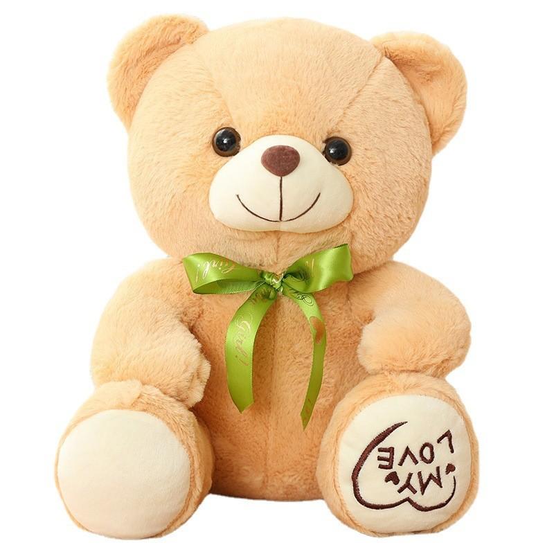 Posture Cute Sitting Teddy Bear Plush Toy Butterfly Festival Ribbon Gift Child