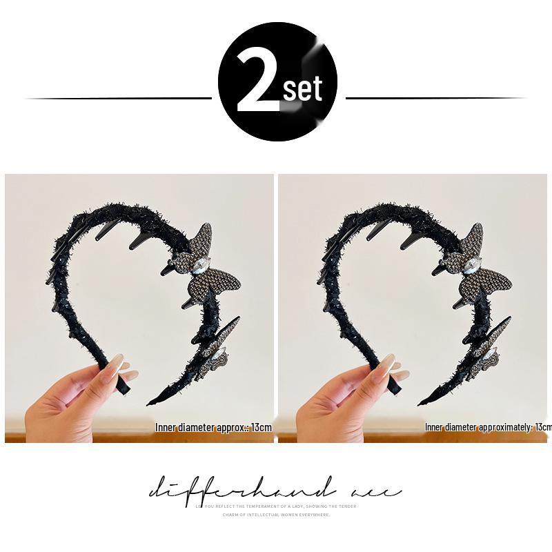 Butterfly High Crown Headband for Women - 2025 Light Luxury Summer Hair Accessory