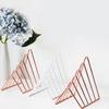 Desk Storage Student Stationary Bookshelf Iron Book Stand Book Holder Record Rack Triangle Bookend