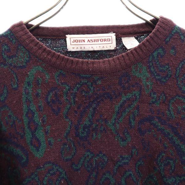 JOHN ASHFORD 90s Wool blend Made in Italy Overall handle Long sleeve sweater Men's Used