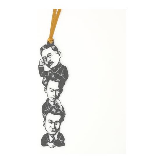 Kirie Bookmarks: Featuring Natsume Soseki, Ryunosuke Akutagawa, and Osamu Dazai | Unique Japanese Traditional Culture Gift for Foreigners | Literary