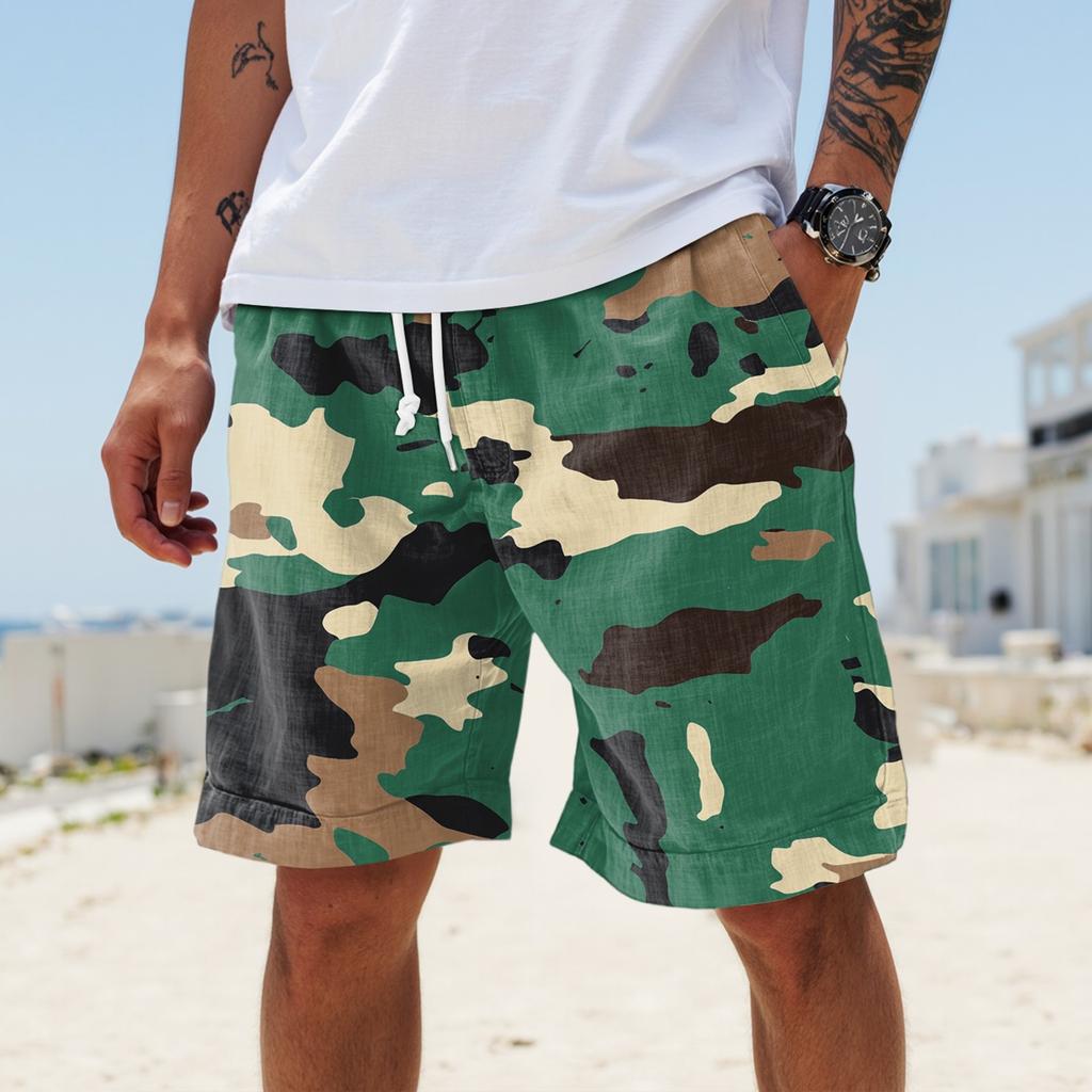 Men's Summer Large Casual Loose Sports Pants Beach Shorts