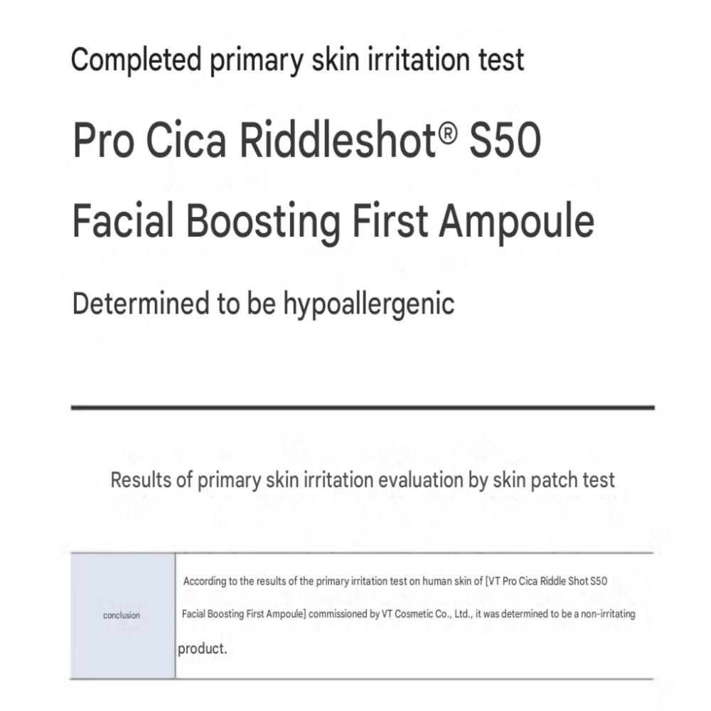 VT Pro Cicacream Rejuvenation Shot S50 - Facial Boosting First Ampule (2ml X 6 Packs)