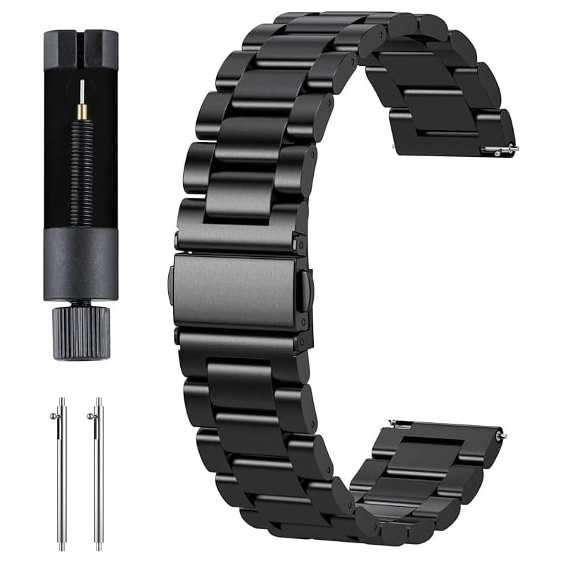 

[Qosea] watch band 22mm stainless 22mm watch band watch belt metal stainless steel belt watch metal belt stainless steel With adjustment tool Comes